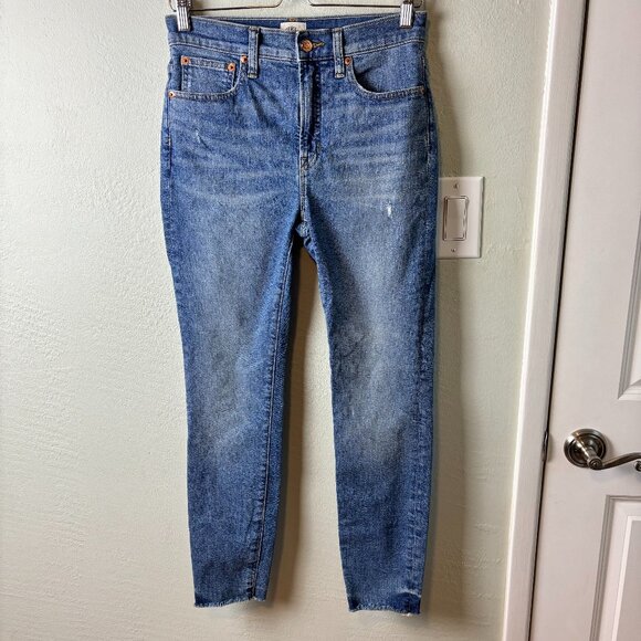 J.Crew 10" Toothpick Jeans Women’s Size 27 Medium Wash Ankle Skinny - Picture 1 of 6